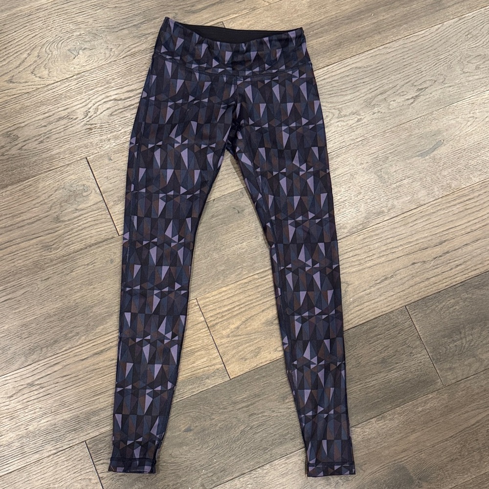 Lululemon Black and Purple Geometric Leggings